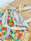 The small ruffled tote bag is 100% customizable.