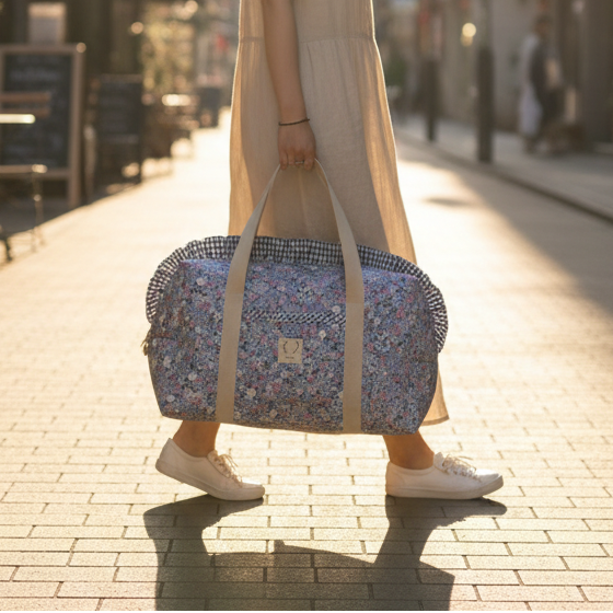 The 100% customizable ruffled diaper bag