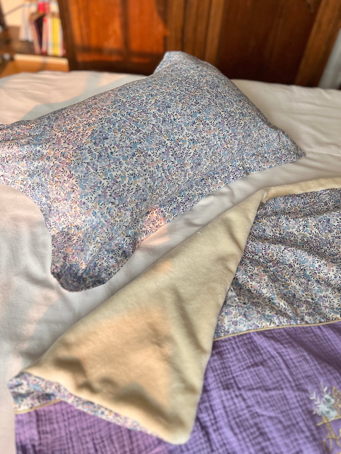 Nap set: Liberty of London blanket and pillowcase, 100% customizable
