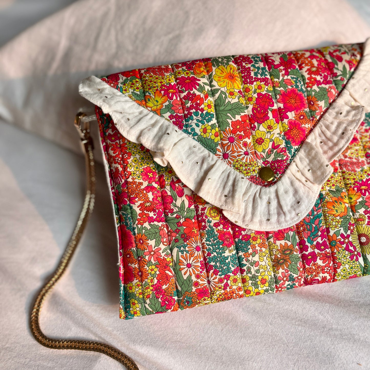 Charlotte the envelope clutch with chain, 100% customizable