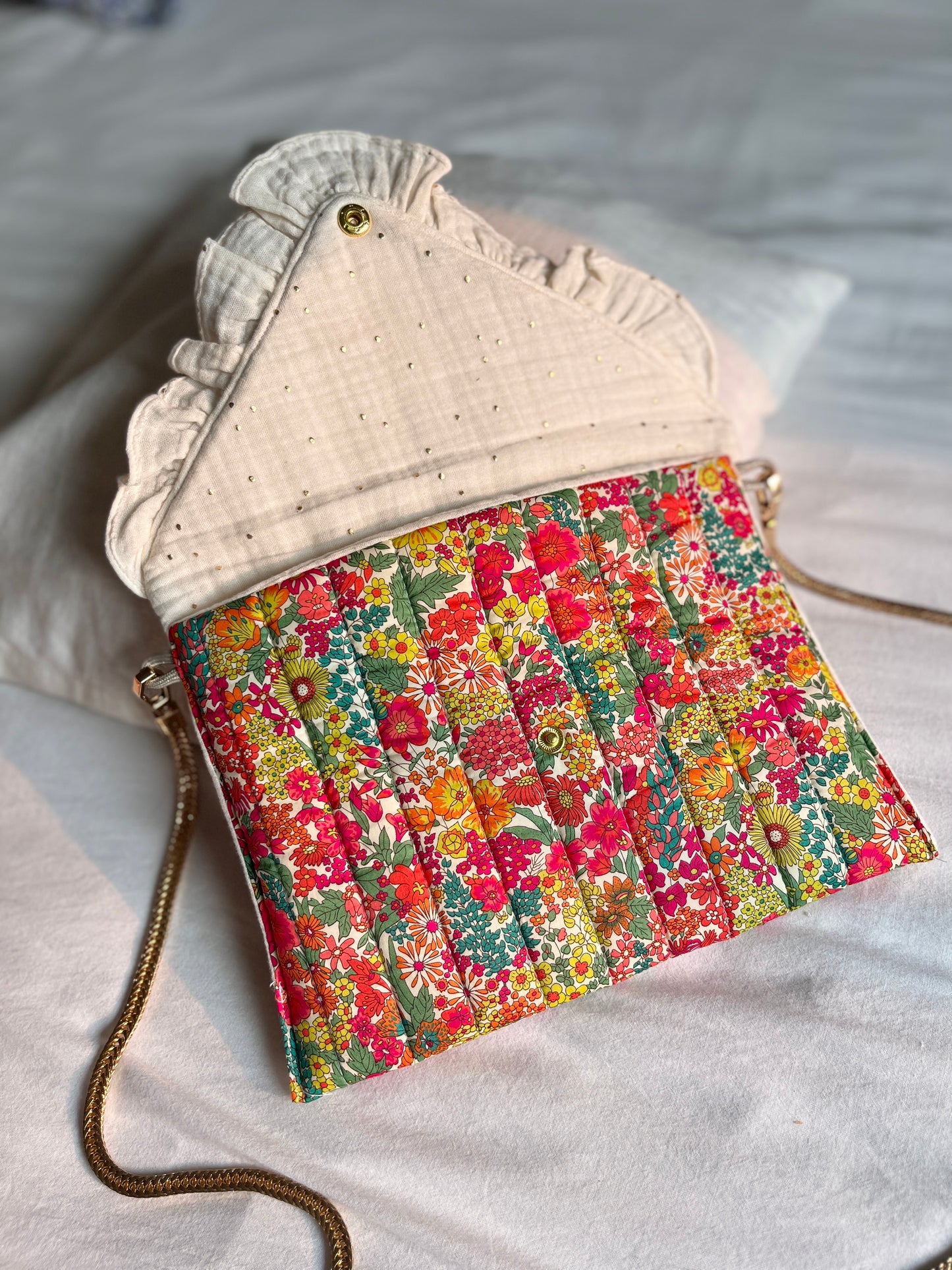 Charlotte the envelope clutch with chain, 100% customizable