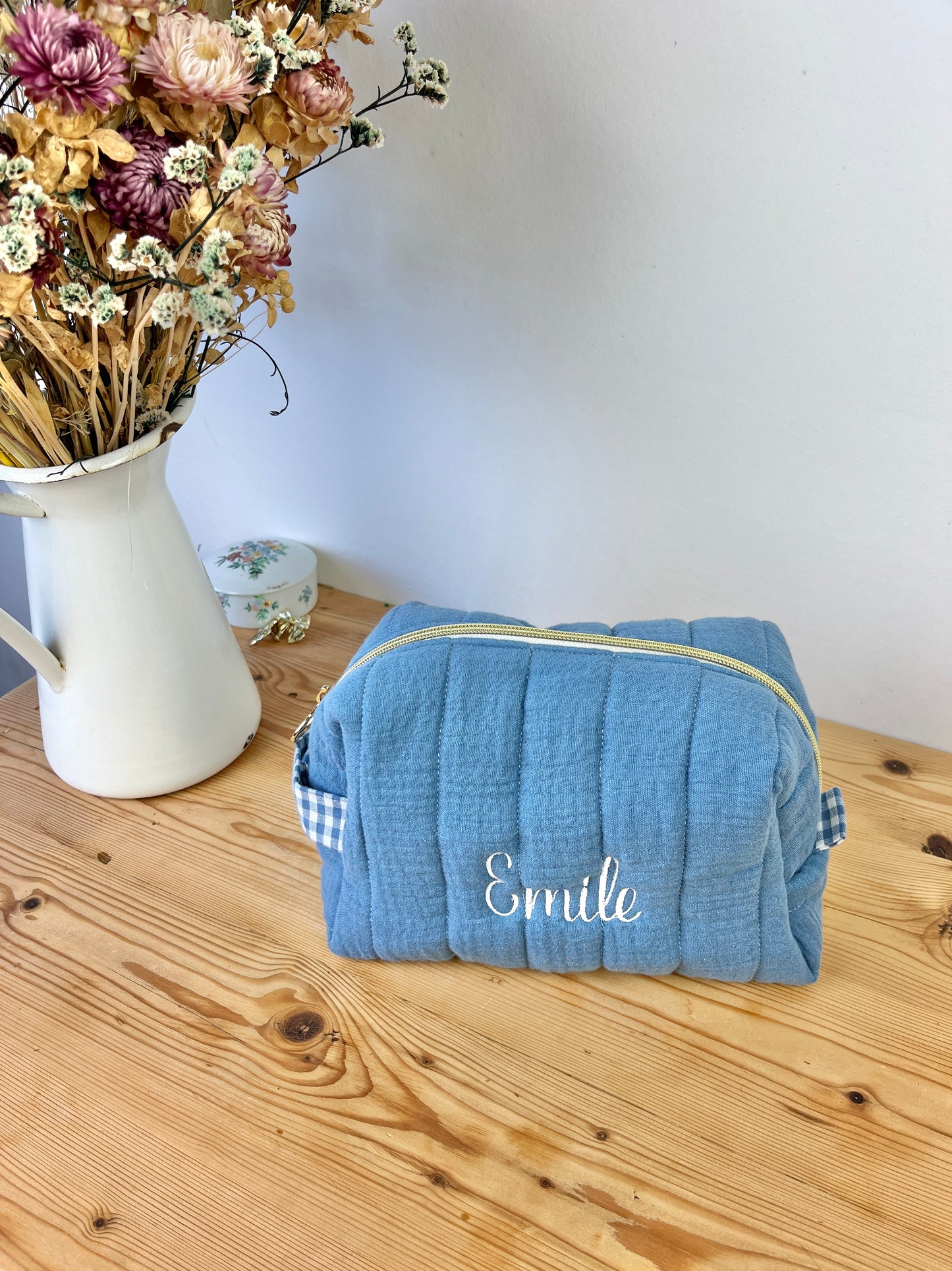 Set: toiletry bag and health record book cover 