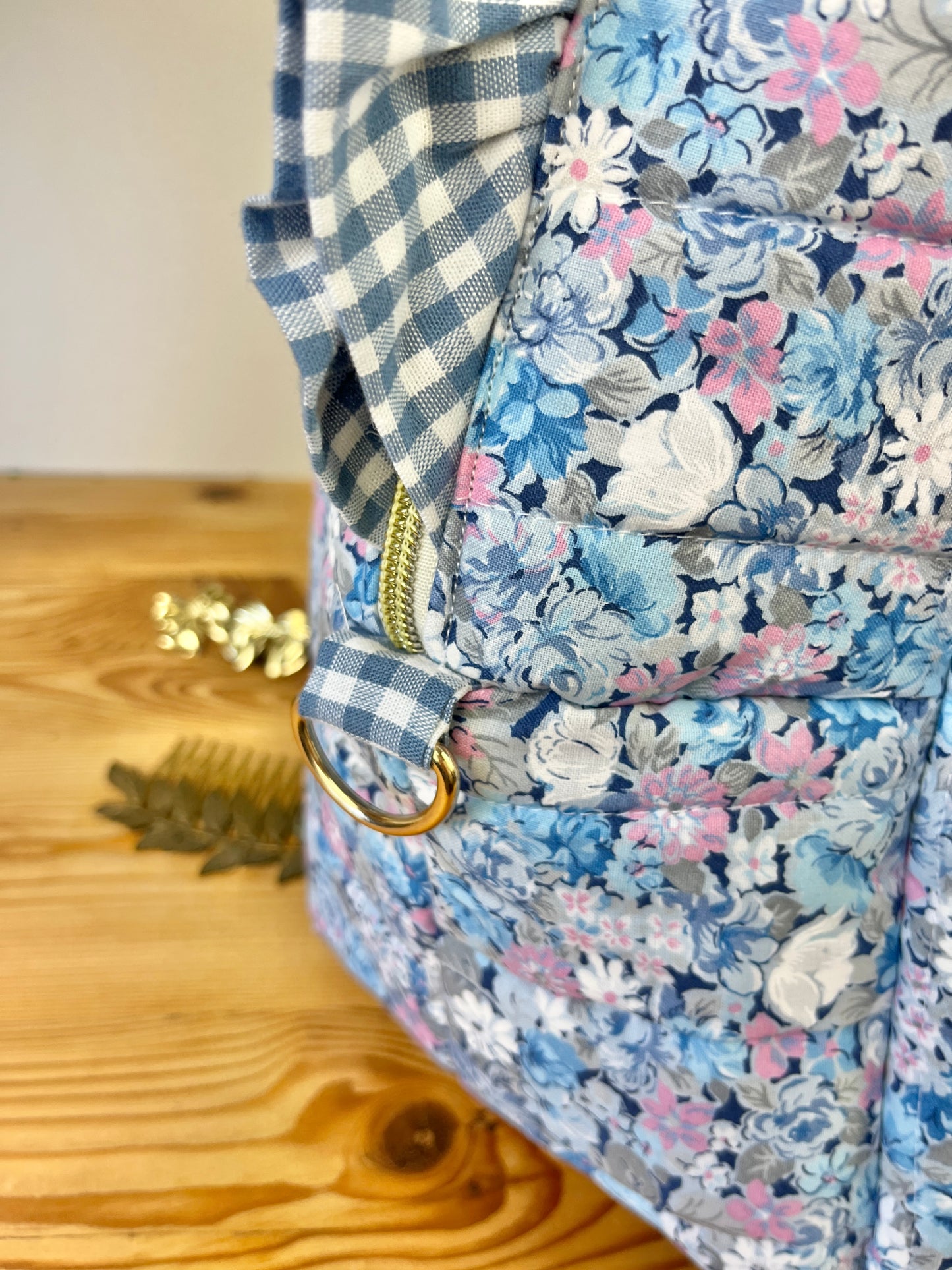 Ruffled bag and pouch set - made to order