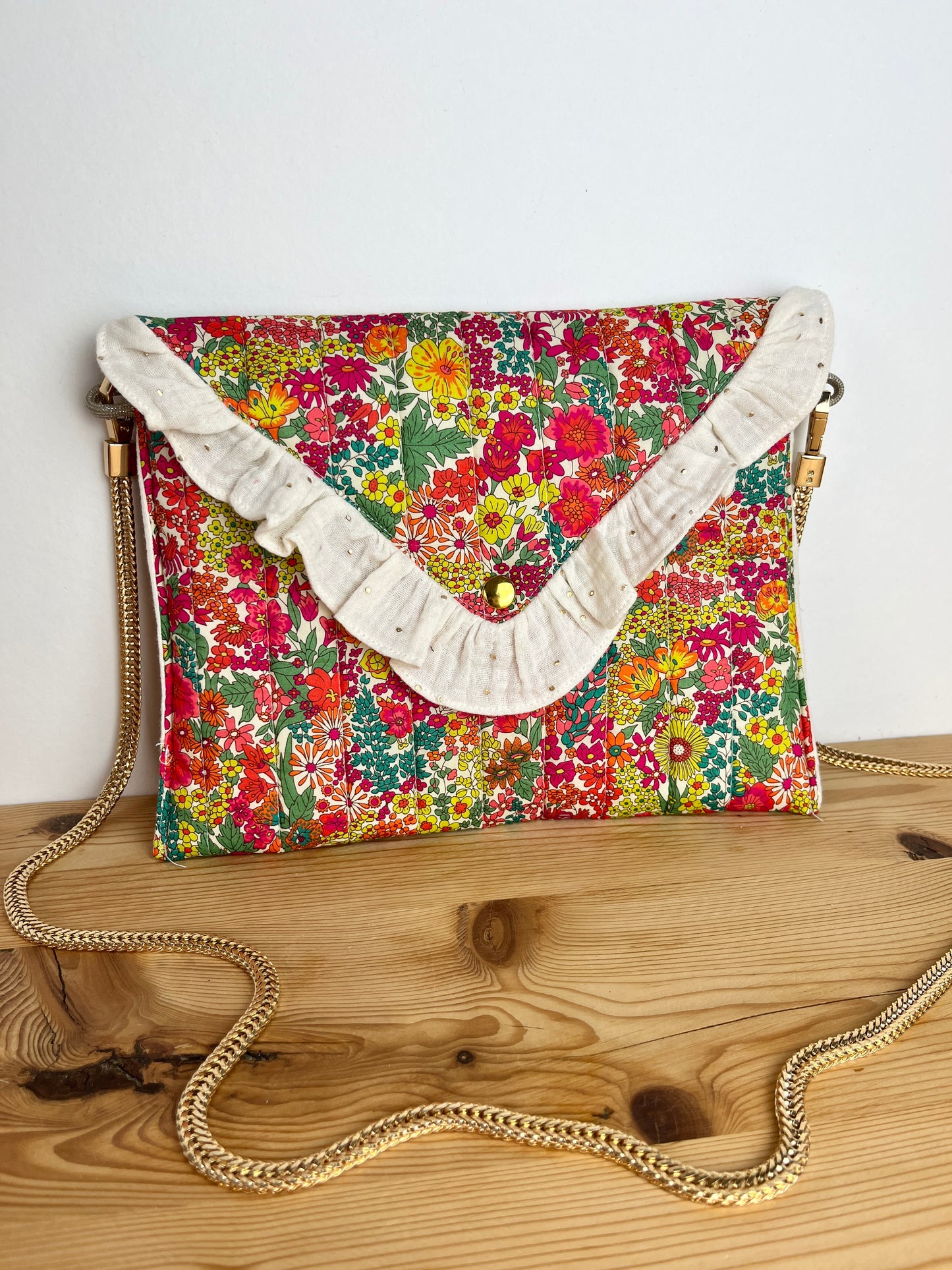 Charlotte the envelope clutch with chain, 100% customizable
