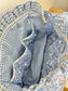 Ruffled bag and pouch set - made to order