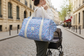 The 100% customizable ruffled diaper bag