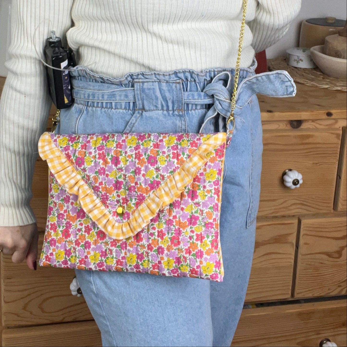 Charlotte the envelope clutch with chain, 100% customizable