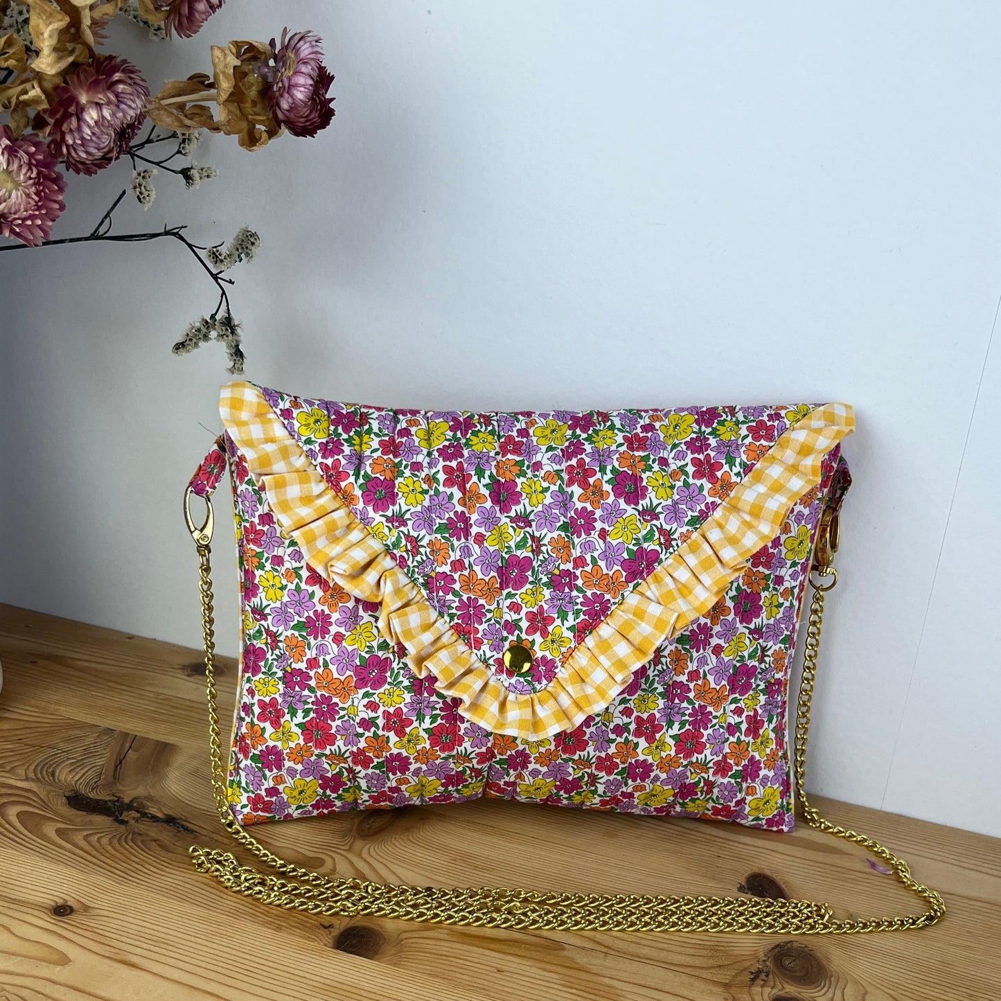 Charlotte the envelope clutch with chain, 100% customizable