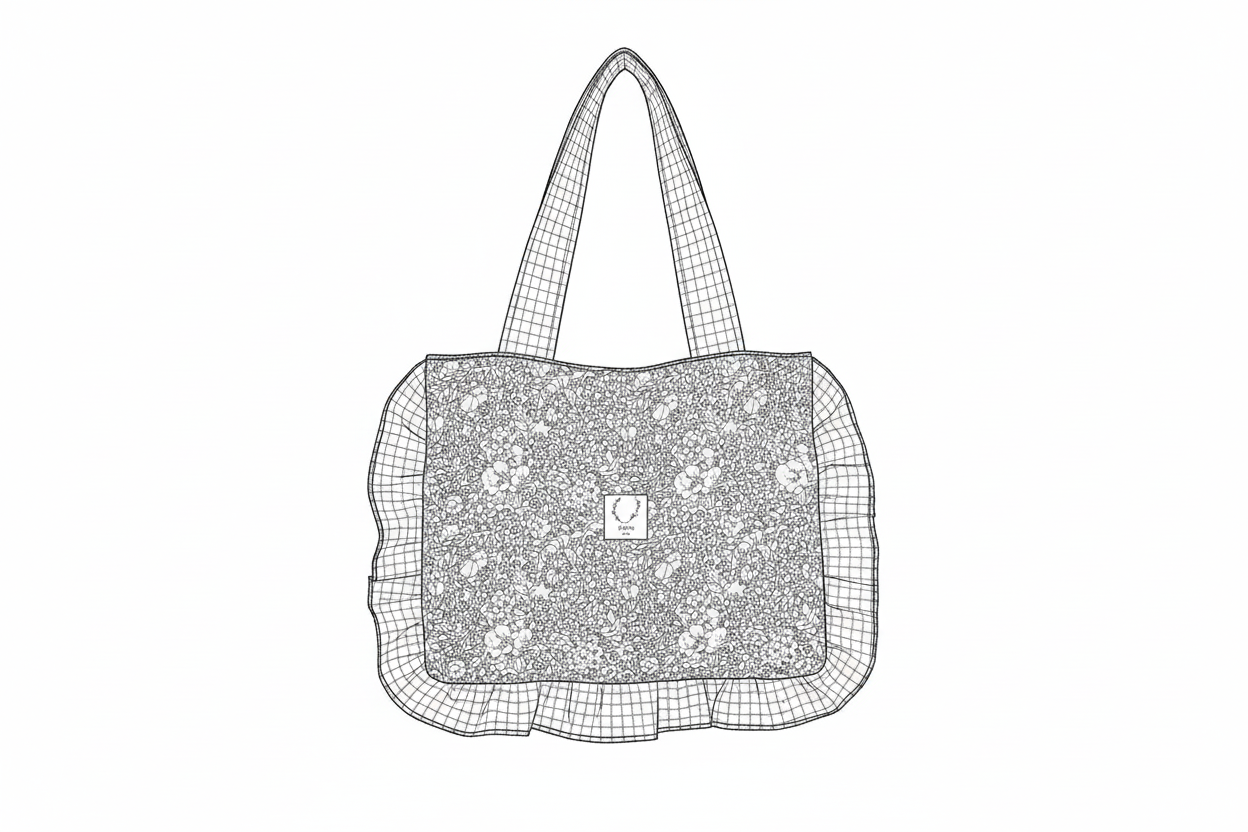 Le petit tote bag à volants 100% personnalisable