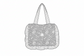 The small ruffled tote bag is 100% customizable.