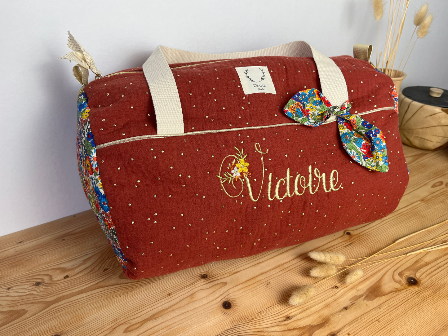 Sac Louison adulte initiale florale