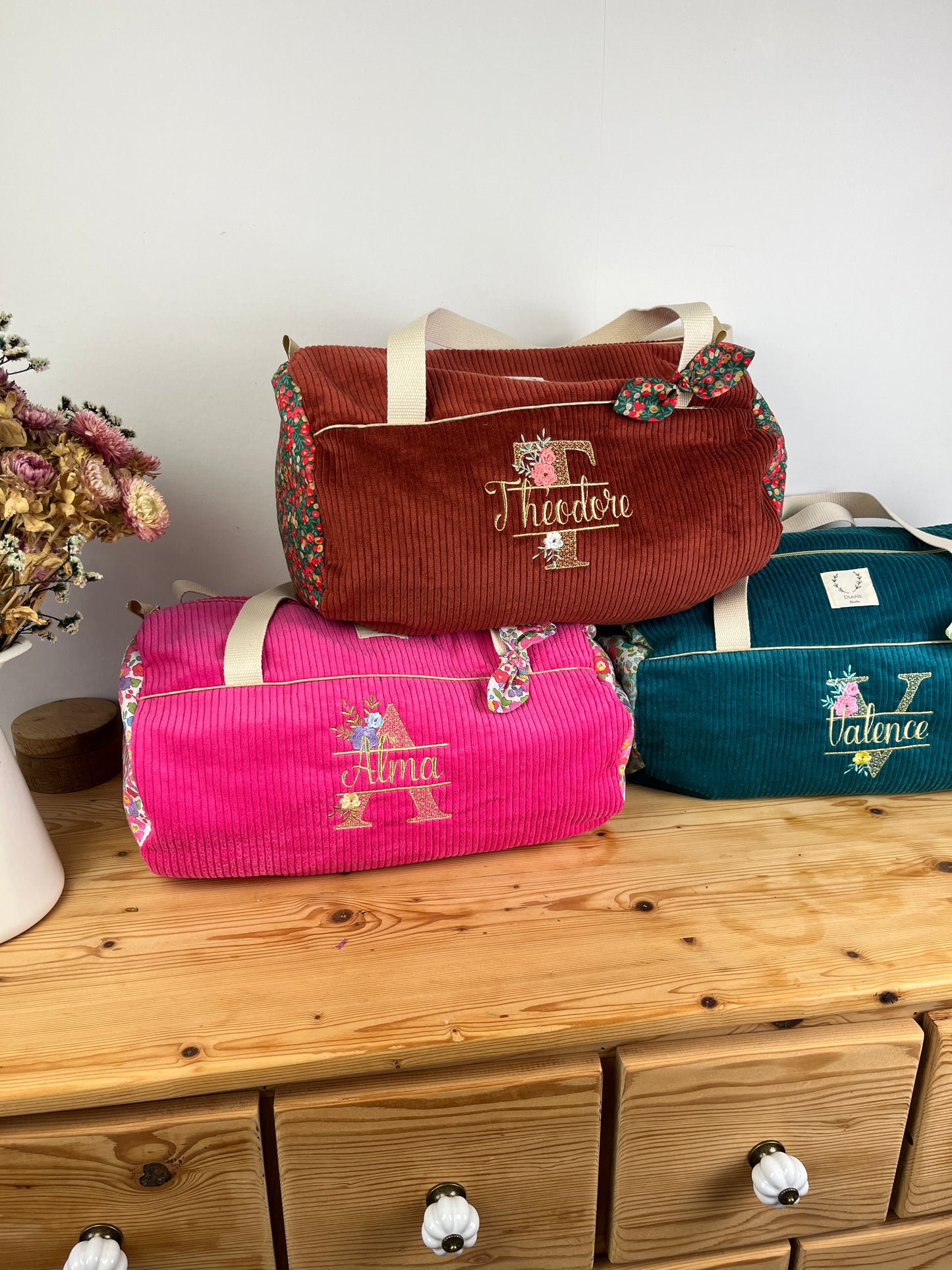 Sac Louison adulte initiale florale