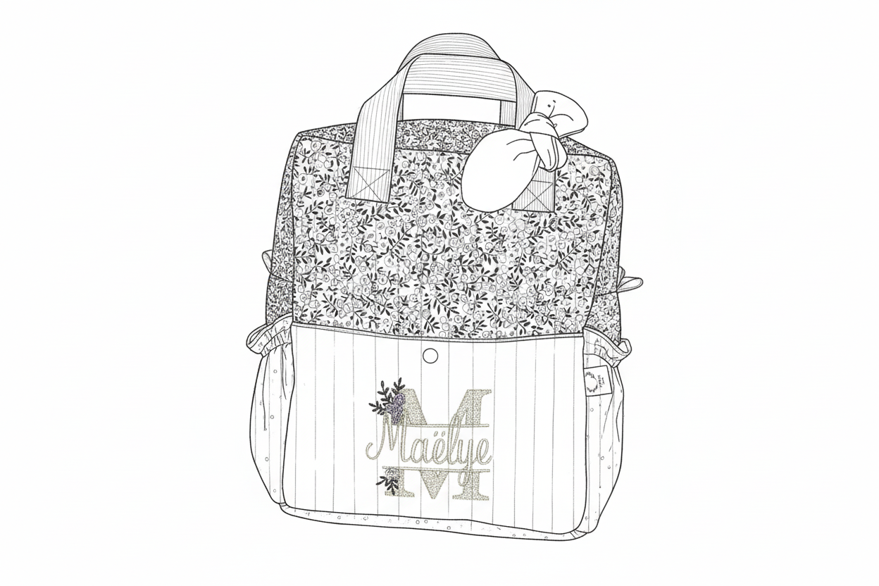 The Ombeline children's backpack is 100% customizable.