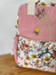 The Ombeline children's backpack in double gauze tea rose and vintage