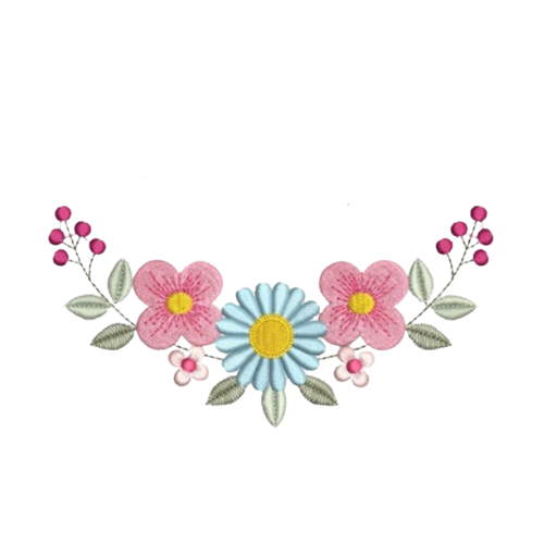 Motif floral Blanche