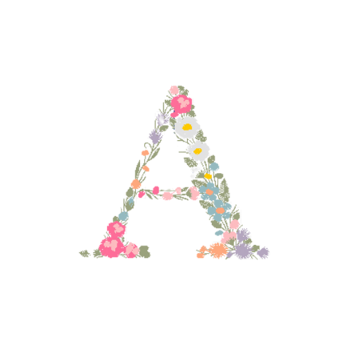 Grande initiale mille fleurs