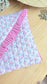 Charlotte quilted clutch bag in double floral gauze