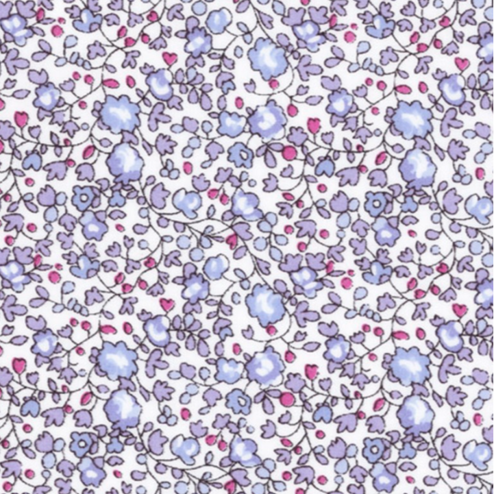 Coupon de 1m x 65cm Liberty of London Eloïse mauve et bleu