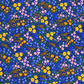 Coupon 1m50x1m coton mille-fleurs fond bleu roi