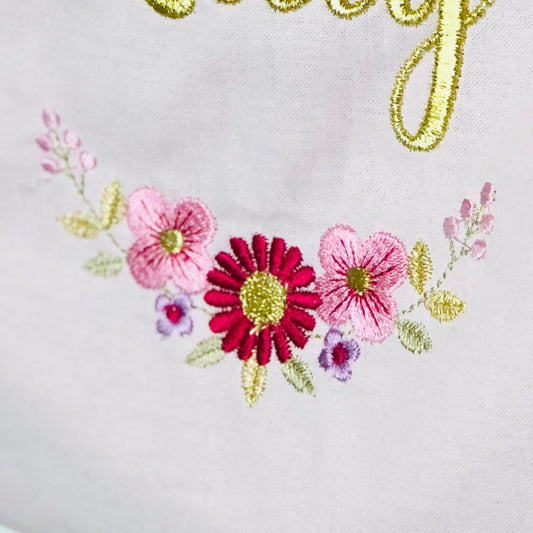 First name and floral pattern Blanche