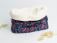 Le tour de cou en tissu doudou personnalisable