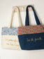The large Adelaide tote bag is 100% customizable.