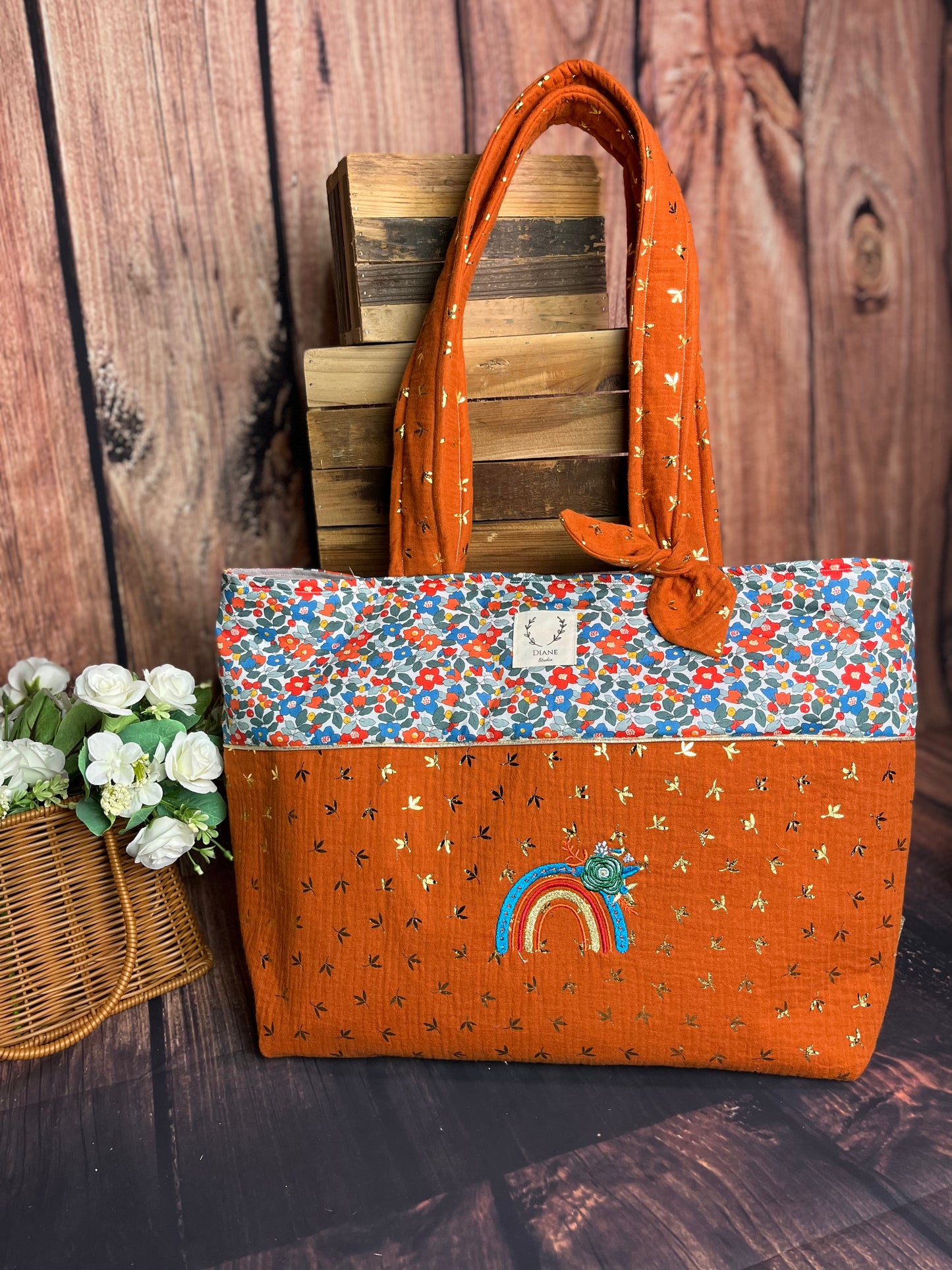The large Adelaide tote bag is 100% customizable.