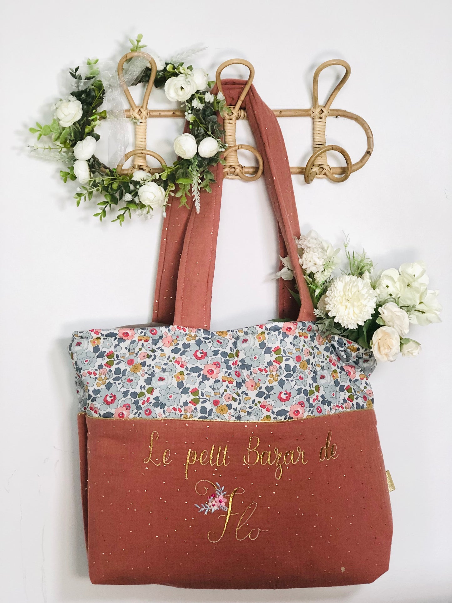 The large Adelaide tote bag is 100% customizable.