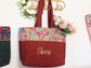 The large Adelaide tote bag is 100% customizable.