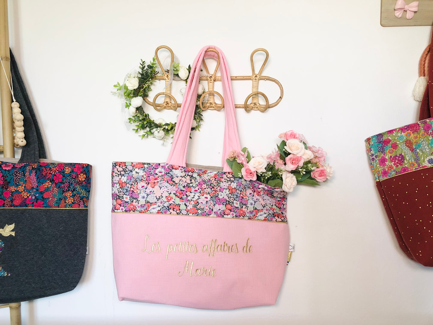 The large Adelaide tote bag is 100% customizable.