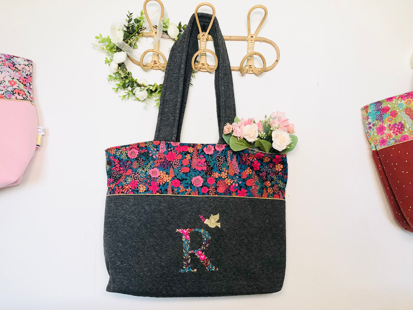 The large Adelaide tote bag is 100% customizable.