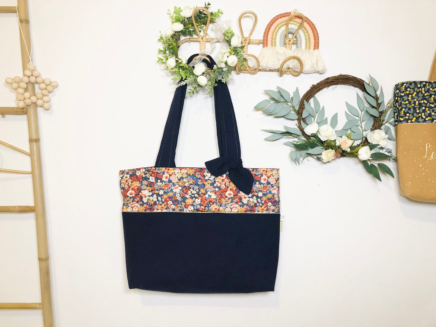 The large Adelaide tote bag is 100% customizable.